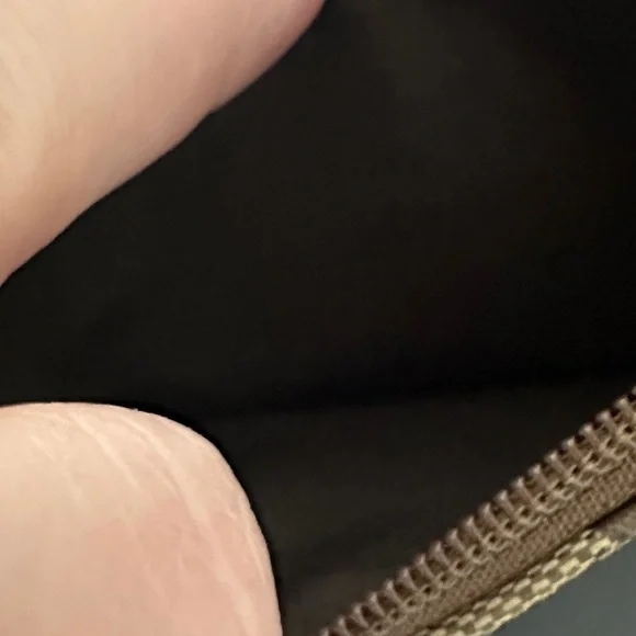 Coach Signature Brown and Tan Wristlet with Coach Hang Tag.Small. EUC - Picture 13 of 14